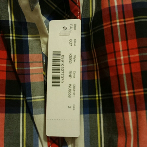 J. Crew tartan plaid ruffle neck blouse - Picture 2 of 6